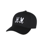 Psycho Bunny Kingwood Embroidered Baseball Cap (Black) - Psycho Bunny