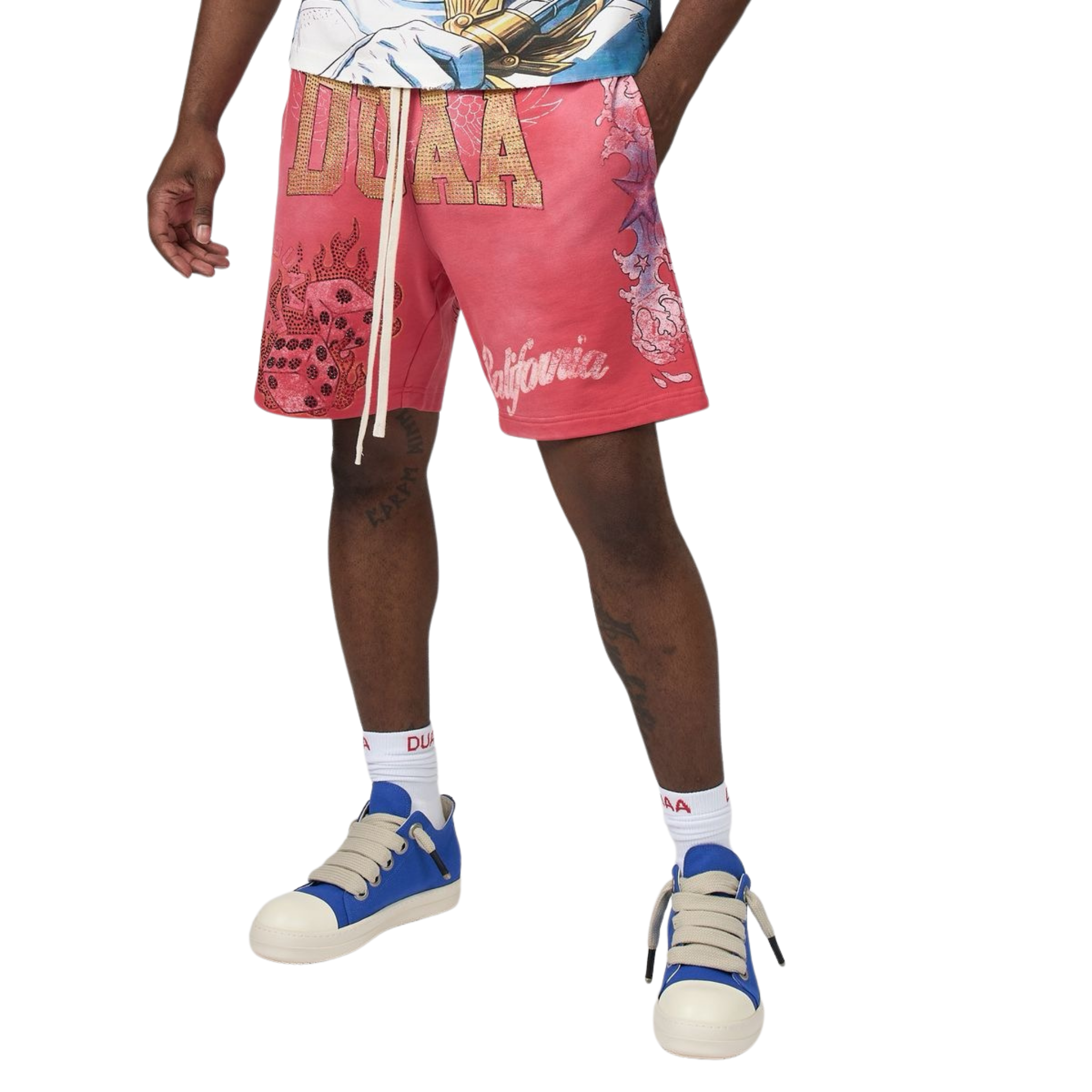 DUAA "SUNKIST" Shorts (Coral) - DUAA