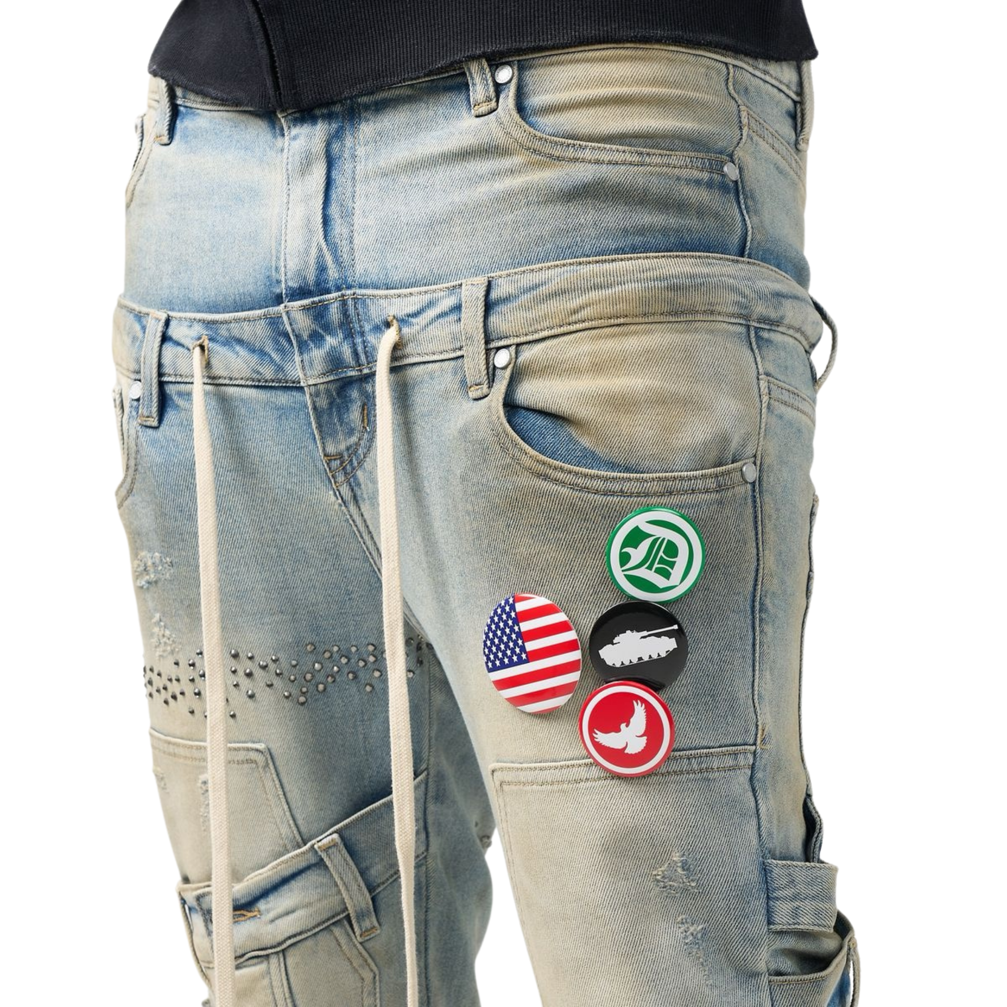 DUAA "World Peace" Blue Denim - DUAA