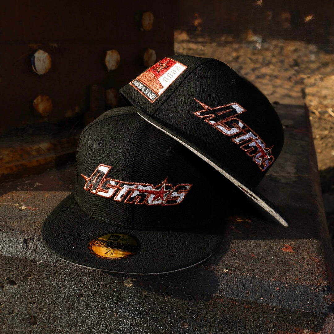 New Era Houston Astros 2000 Inaugural Season Grey UV 59Fifty Fitted (Black) - New Era