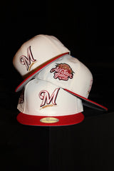 New Era Milwaukee Brewers All Star Game Side Patch Fitted (Chrome/Red) - New Era