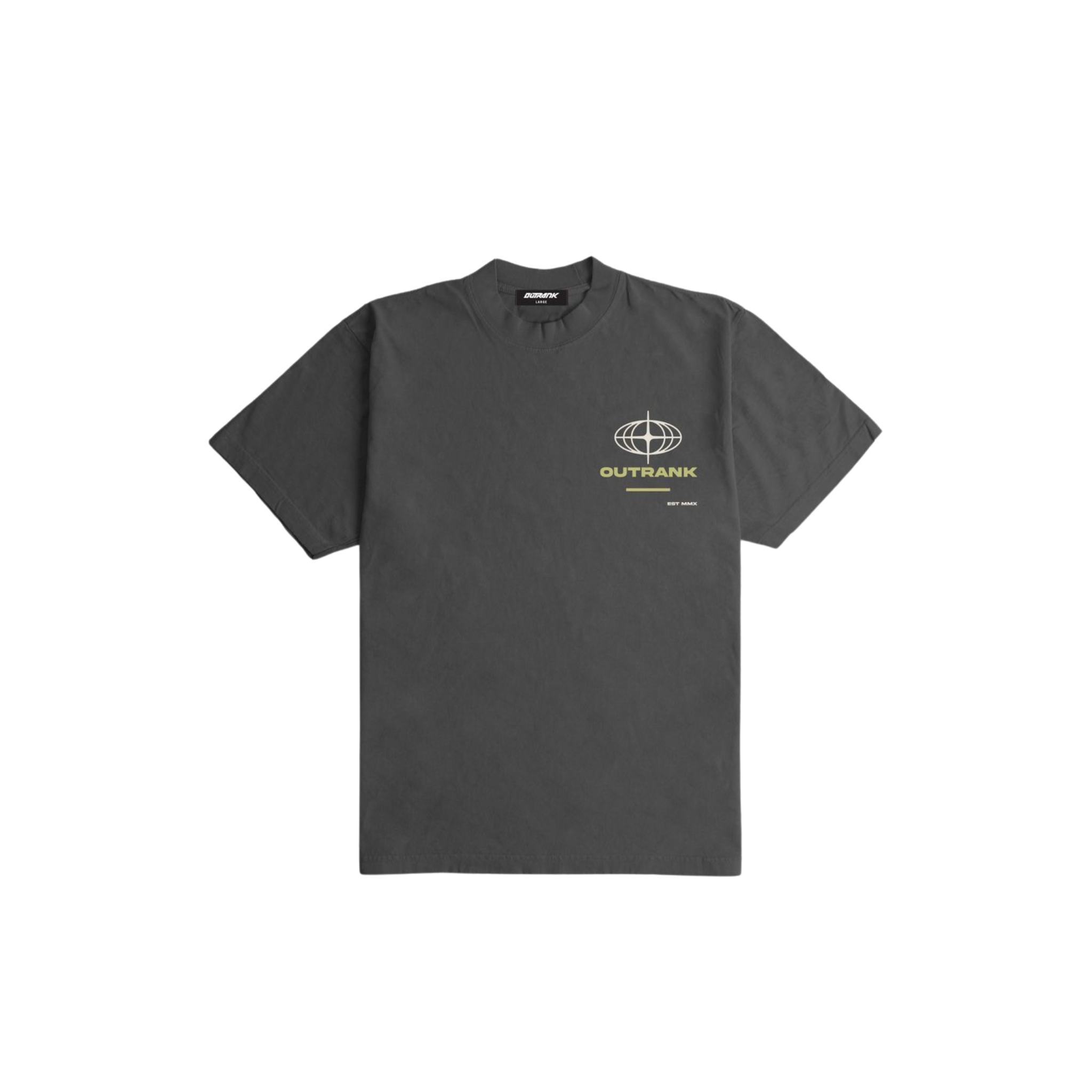 Outrank "Higher Status" Heavyweight T-shirt (Dark Grey) - Outrank