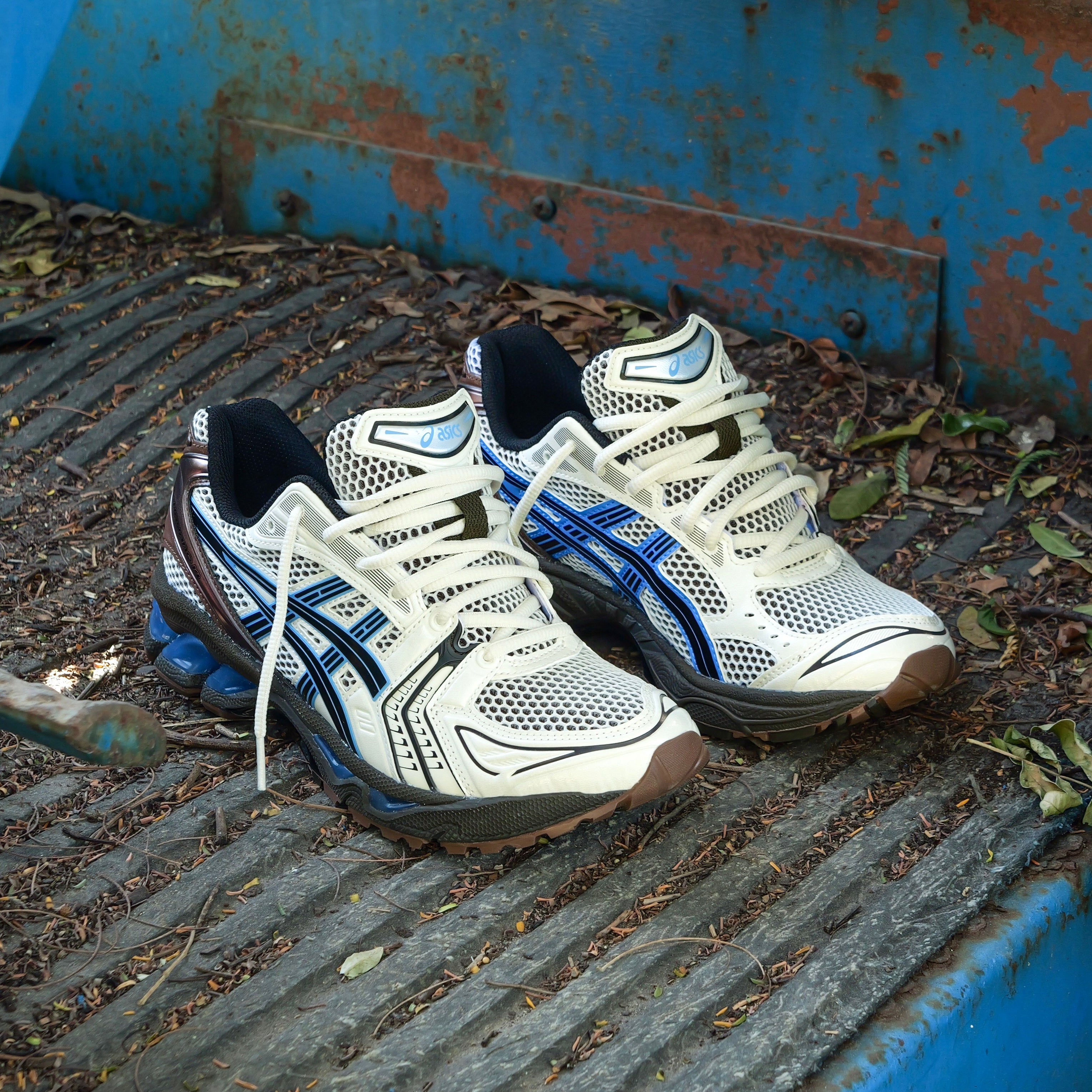 Mens Asics Gel-Kayano 14 (Cream/Blue Coast) - Asics