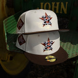 New Era Houston Astros 2017 World Series Side Patch Fitted (Off White) - New Era