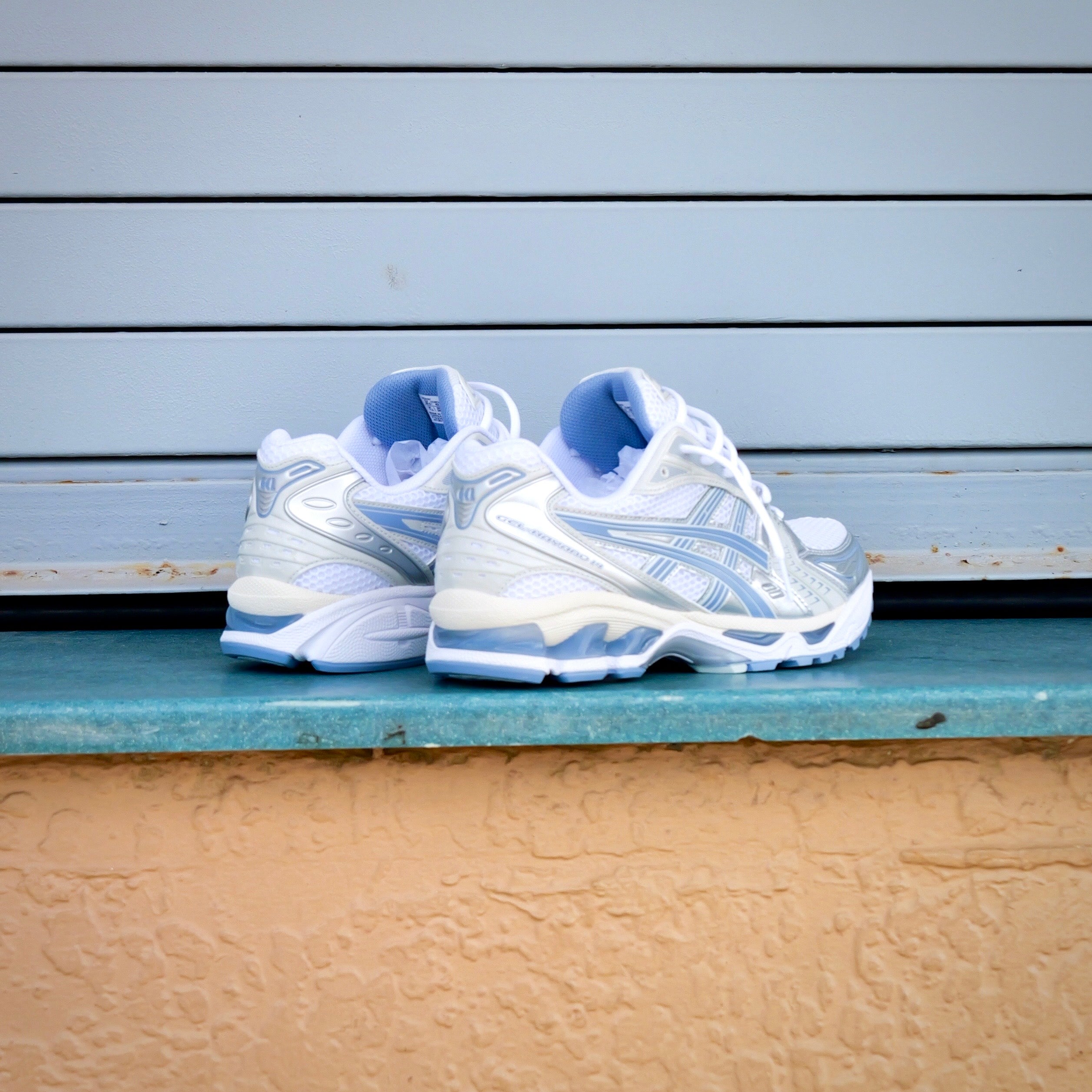 Mens Asics Gel-Kayano 14 (White/Light Navy) - Asics