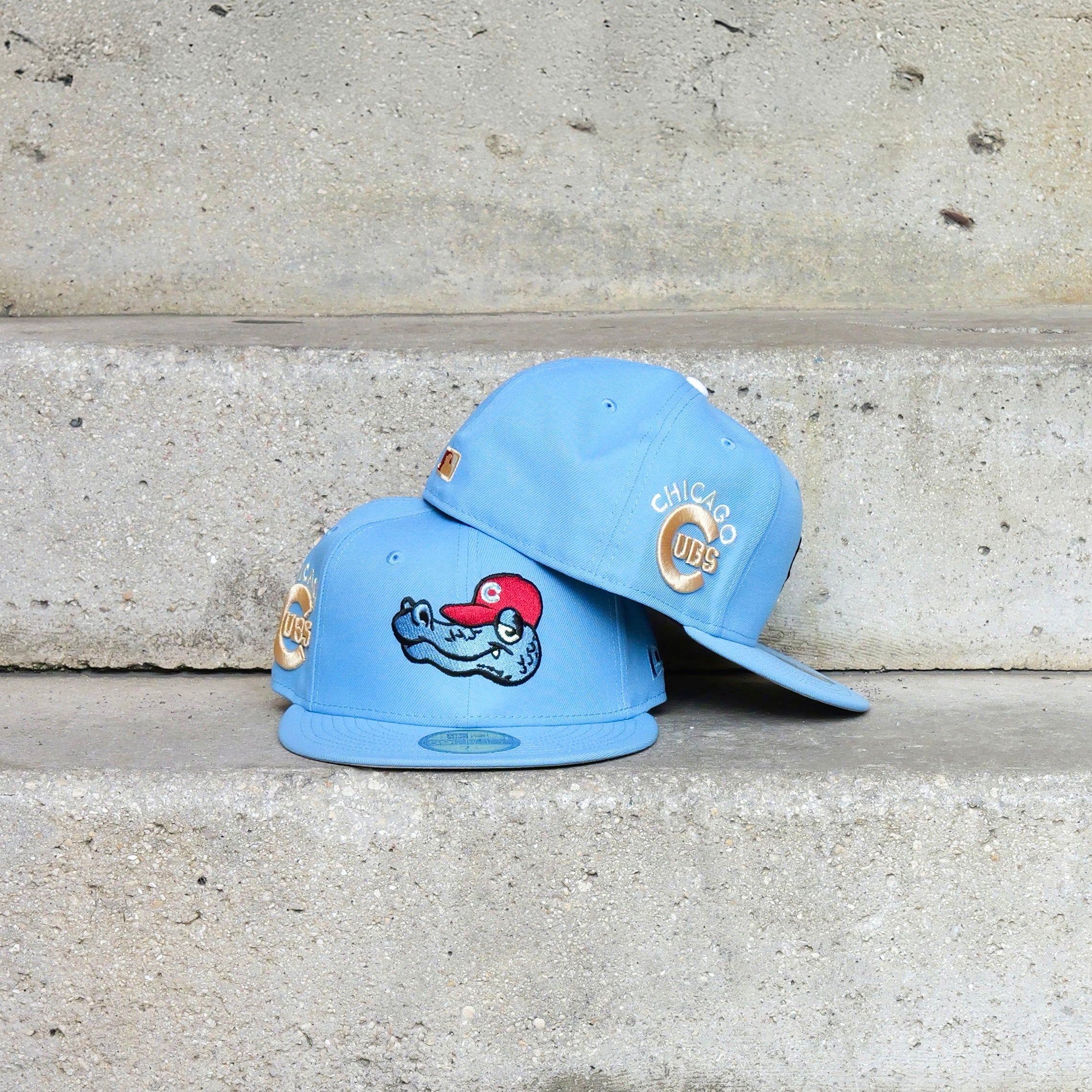 New Era Chicago Cubs Side Patch Fitted (Sky) - New Era