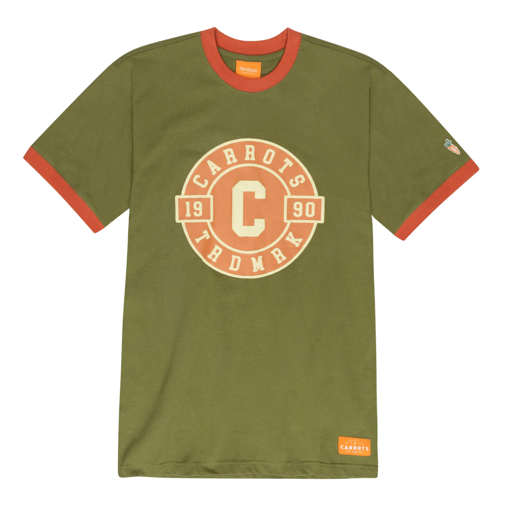 Anwar Carrots Established Ringer T-shirt (Olive) | SNEAKER TOWN