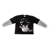 Archive Ministry "Palms Of Greatness" L/S Layered Tee (Black) - Archive Ministry