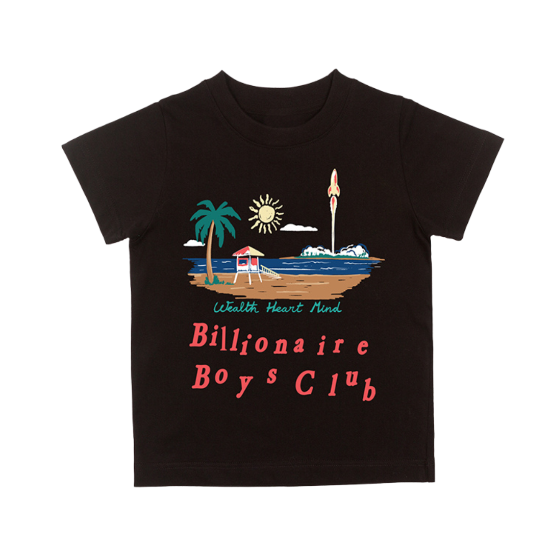 Kids Billionaire Boys Club Space Beach S S Tee Black SNEAKER TOWN