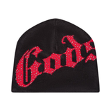 Godspeed OG Logo Studded Beanie (BOOM) (Black/Red) - Godspeed