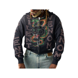 DUAA "Snake" Zip Up Hoodie (Black) - DUAA