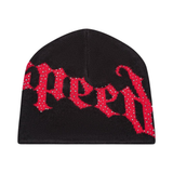 Godspeed OG Logo Studded Beanie (BOOM) (Black/Red) - Godspeed