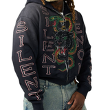 DUAA "Snake" Zip Up Hoodie (Black) - DUAA