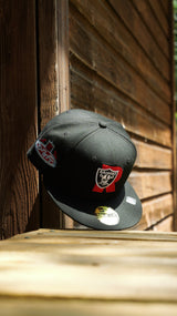 New Era Las Vegas Raiders 2001 Draft Grey UV 59Fifty Fitted (Black) - New Era