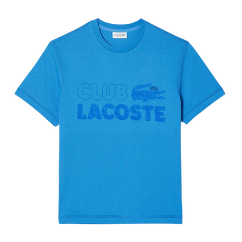 konvergens Peep dynasti Lacoste Club Vintage Print Organic Cotton T-Shirt (Baby Blue) | SNEAKER TOWN