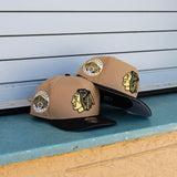 New Era Chicago Blackhawks 65th Anniversary 9FIFTY A-Frame Snapback-(Khaki/Black) - New Era