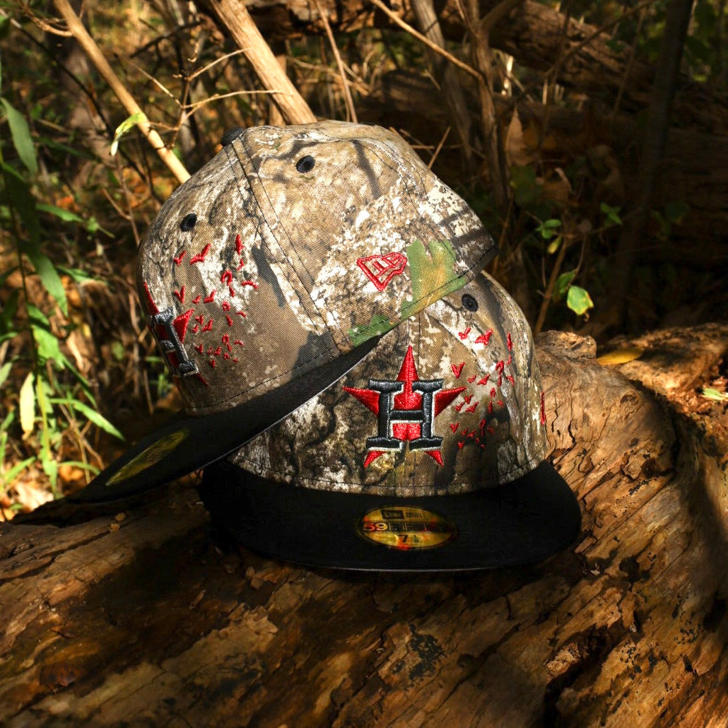 New Era Houston Astros 2017 World Series Side Patch Grey UV 59Fifty Fitted (Real Tree Camo/Black) - New Era