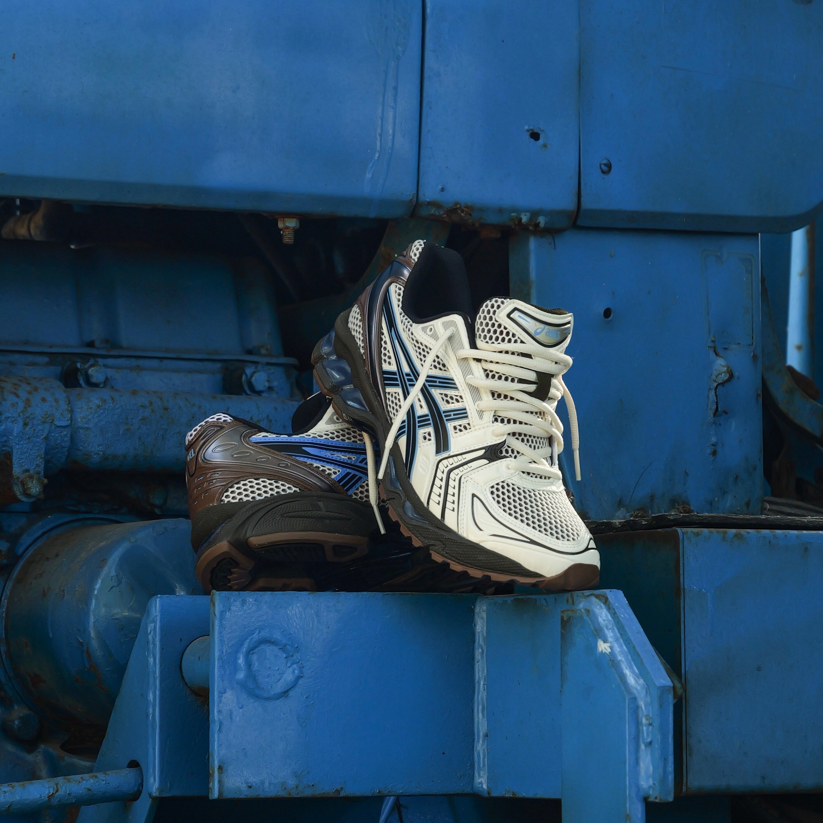 Mens Asics Gel-Kayano 14 (Cream/Blue Coast) - Asics