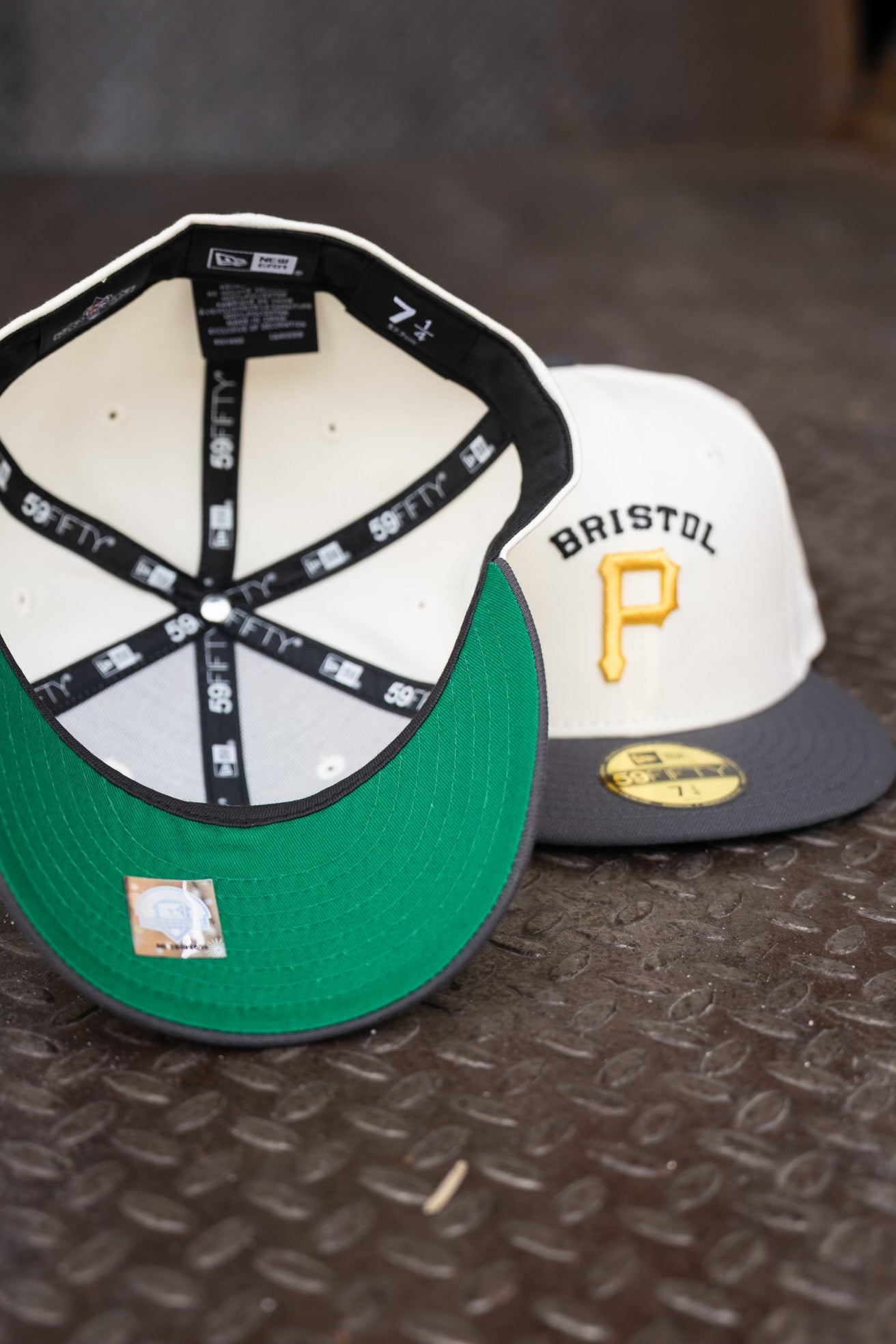 New Era Bristol Pirates Green UV (Off White/Graphite) 59Fifty Fitted