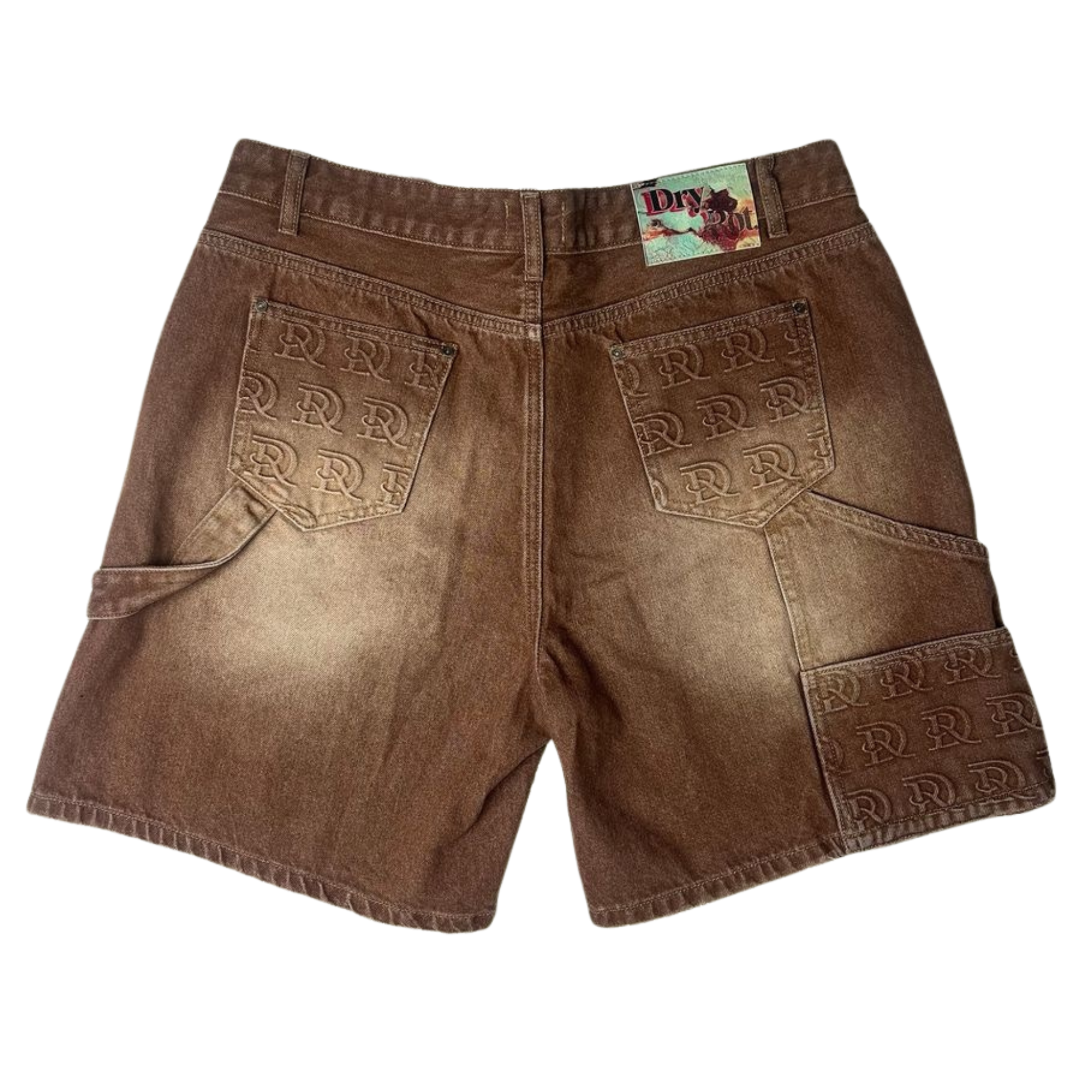 DRY ROT "Dr. Stamped" Cargo Shorts (Brown) - Dry Rot