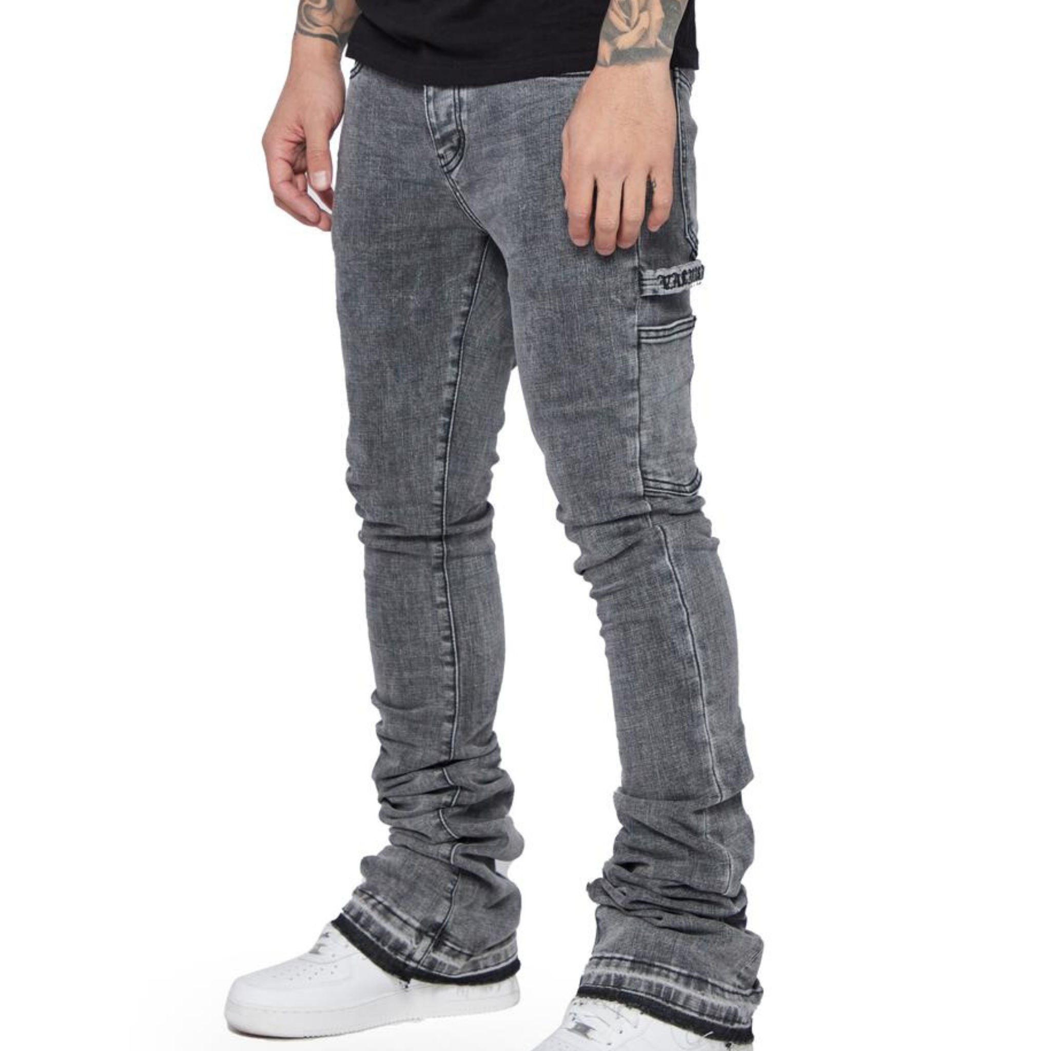 VALABASAS Mr.Extendo Stacked Denim (Grey) - VALABASAS