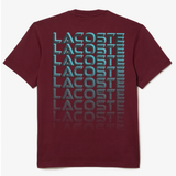 Lacoste Unisex Printed Heavy Cotton Jersey T-Shirt (Bordeaux) - Lacoste