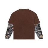 Godspeed Gone Fishing Layered T-Shirt (Brown)