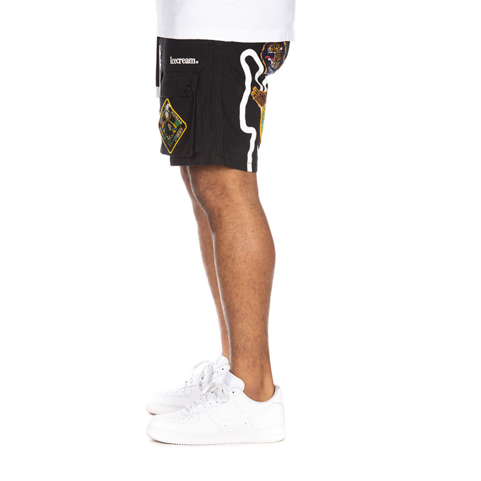 ICECREAM Chopped Shorts (Black) - Ice Cream