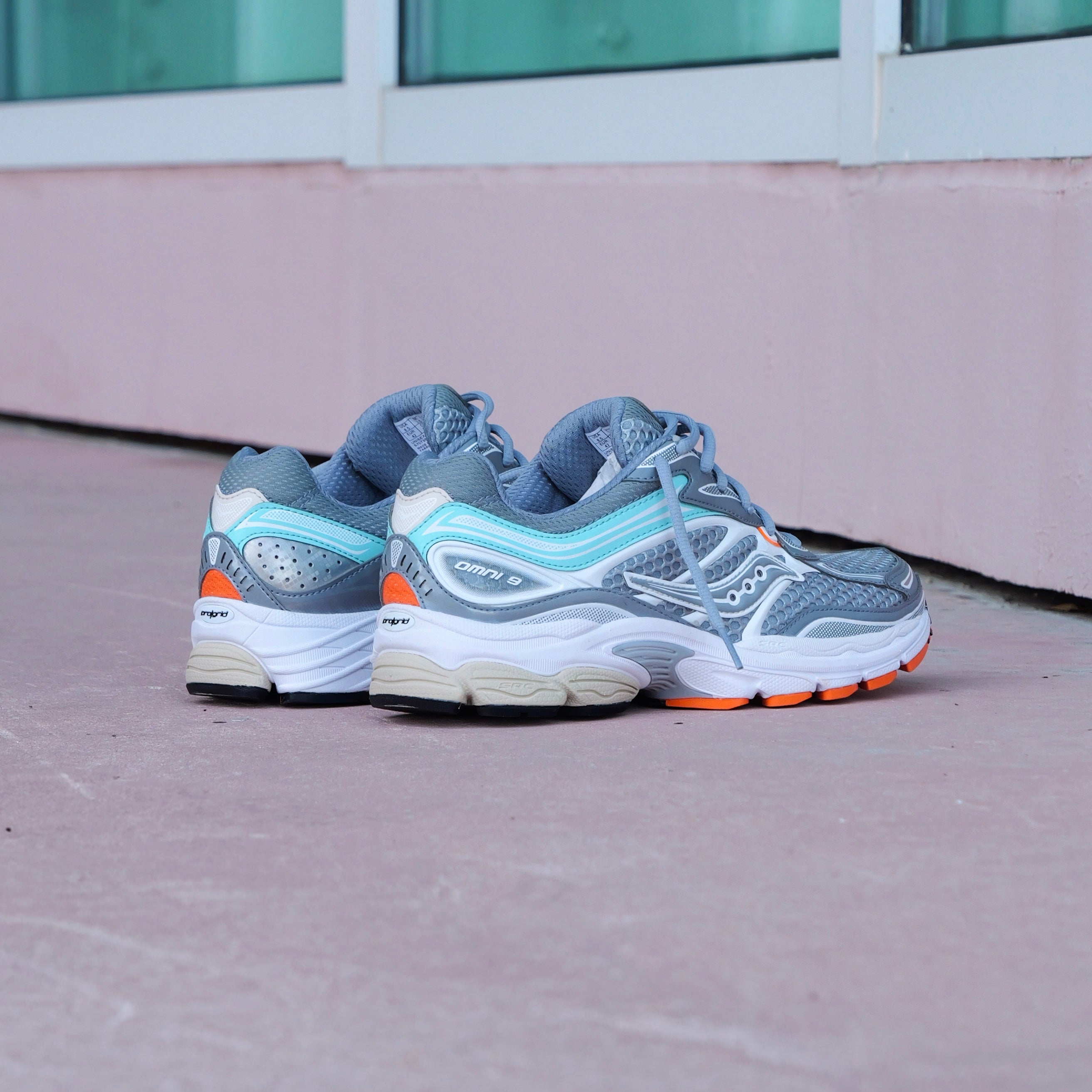 Mens Saucony ProGrid Omni 9 (Grey/Teal) - Saucony