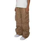 EPTM Baggy Moon Zip Cargo Pants (Khaki)