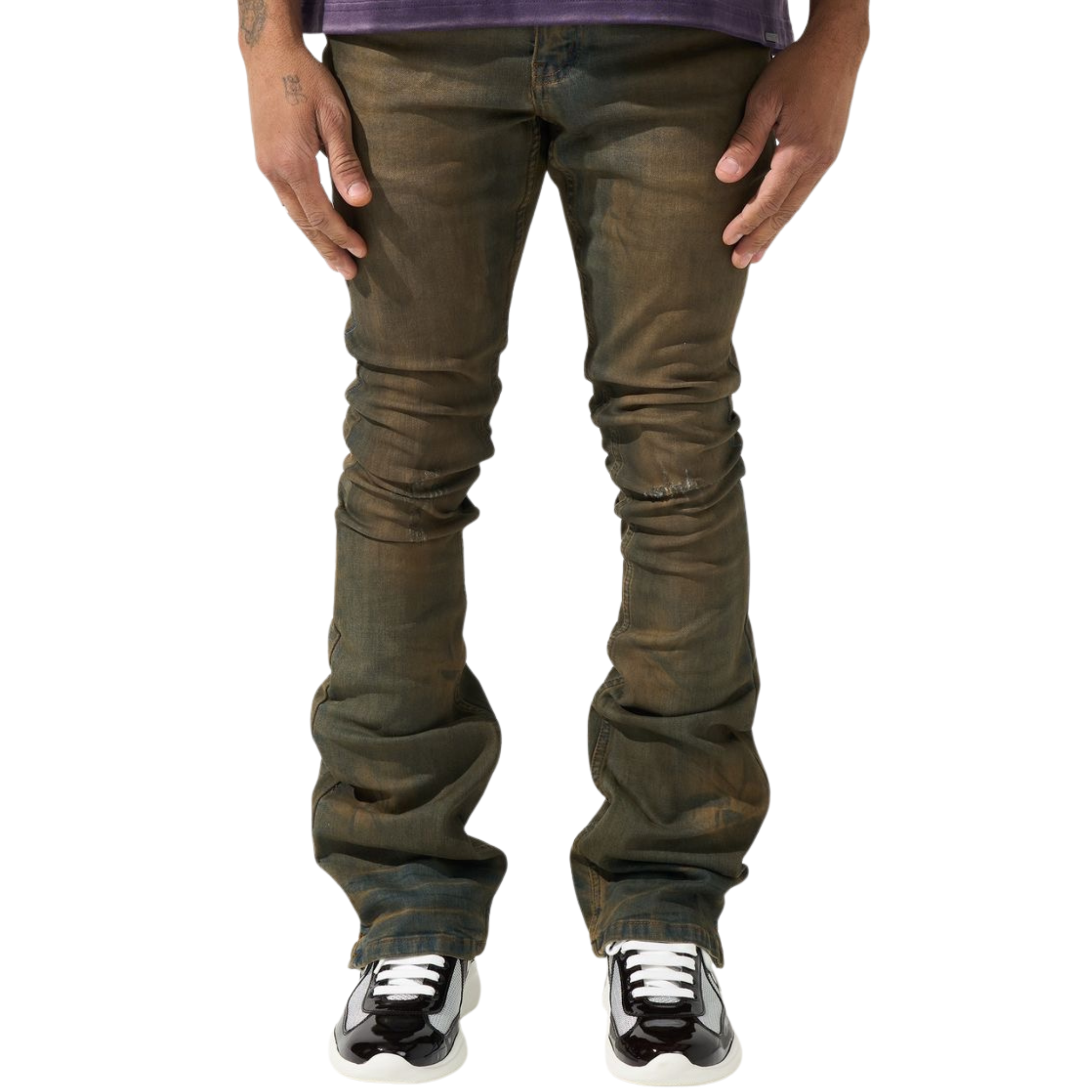 Serenede "OUD" Stacked Jeans (OUDWOOD) - Serenede