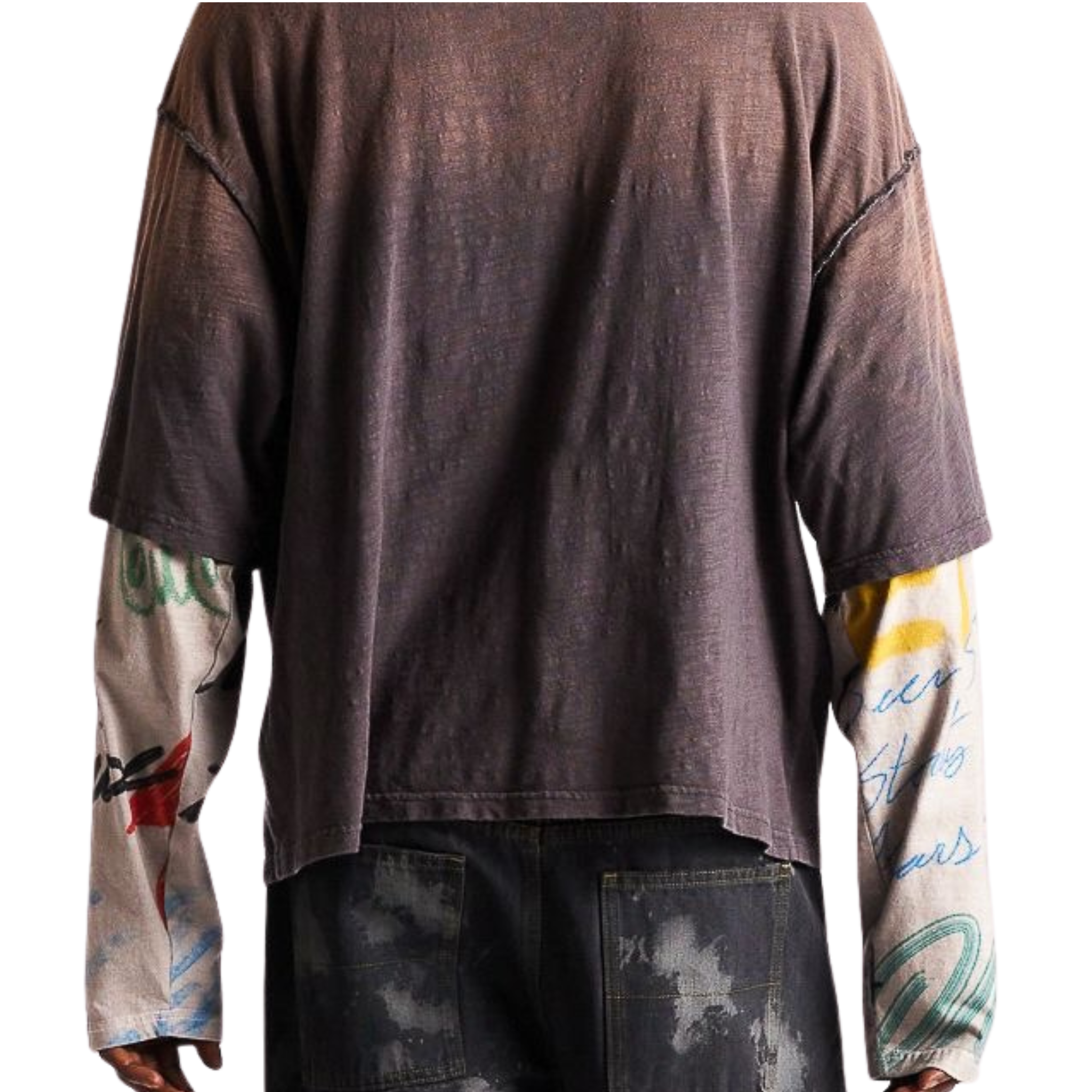 DSM "Double Layer Skull" Tee - Vintage Black/Multi - Diet Starts Monday