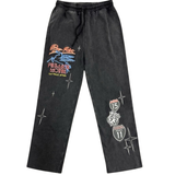 DRY ROT "Pegasus" Flair Sweatpants (Black) - Dry Rot