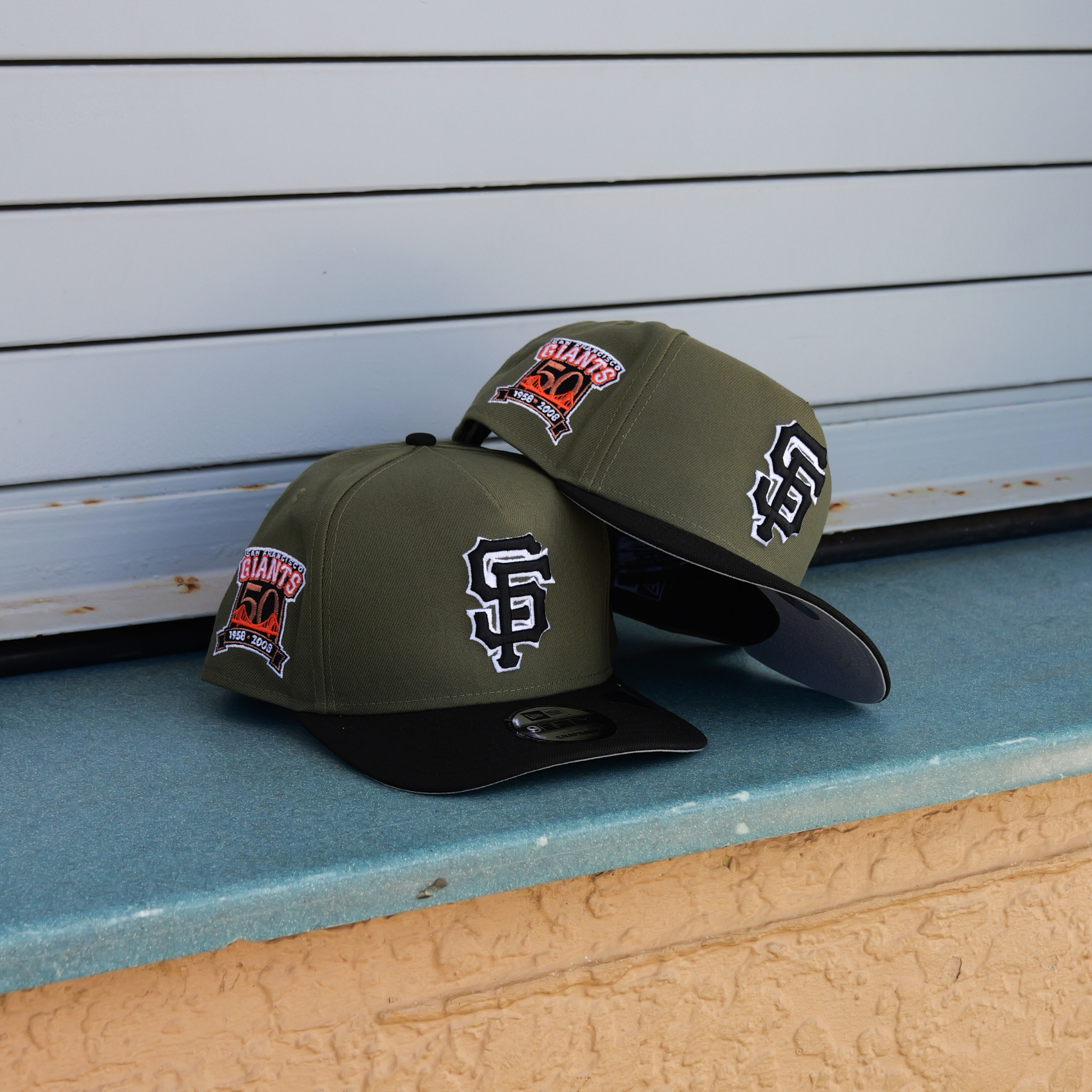 New Era San Francisco 50th Anniversary 9FIFTY A-Frame Snapback-(Olive/Black) - New Era