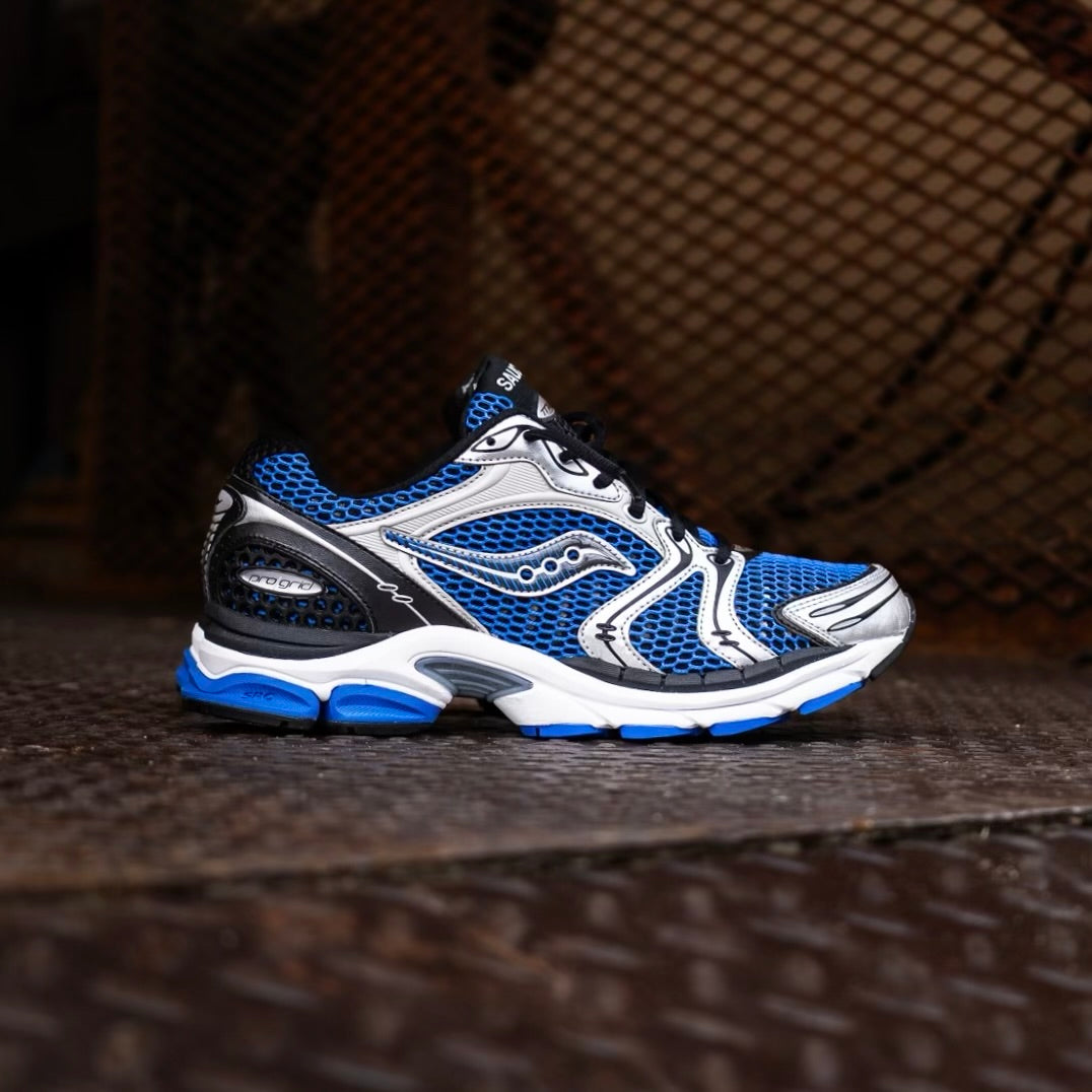 Mens Saucony ProGrid Triumph 4 (Blue/Silver) S70704-7 - SNEAKER TOWN