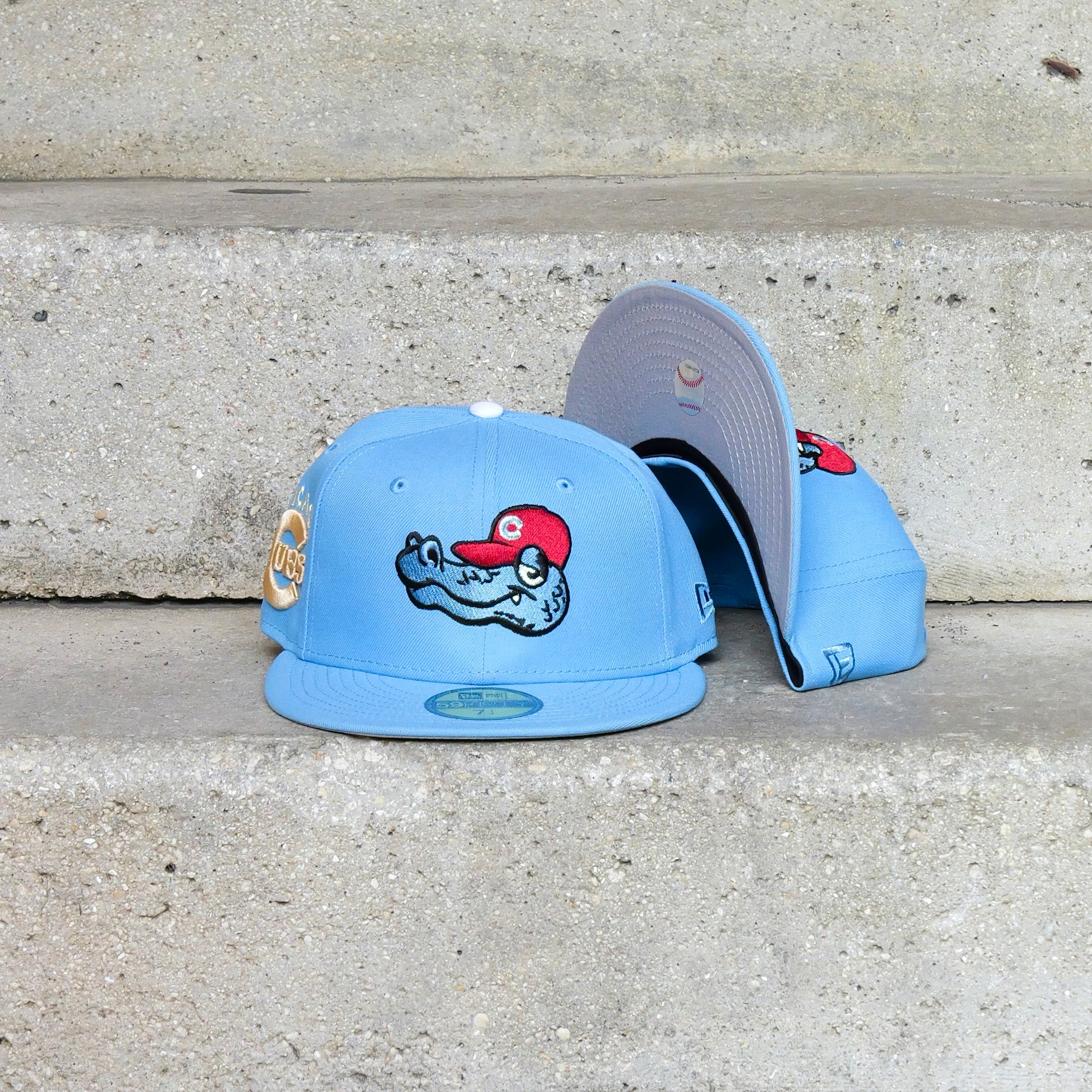 New Era Chicago Cubs Side Patch Fitted (Sky) - New Era