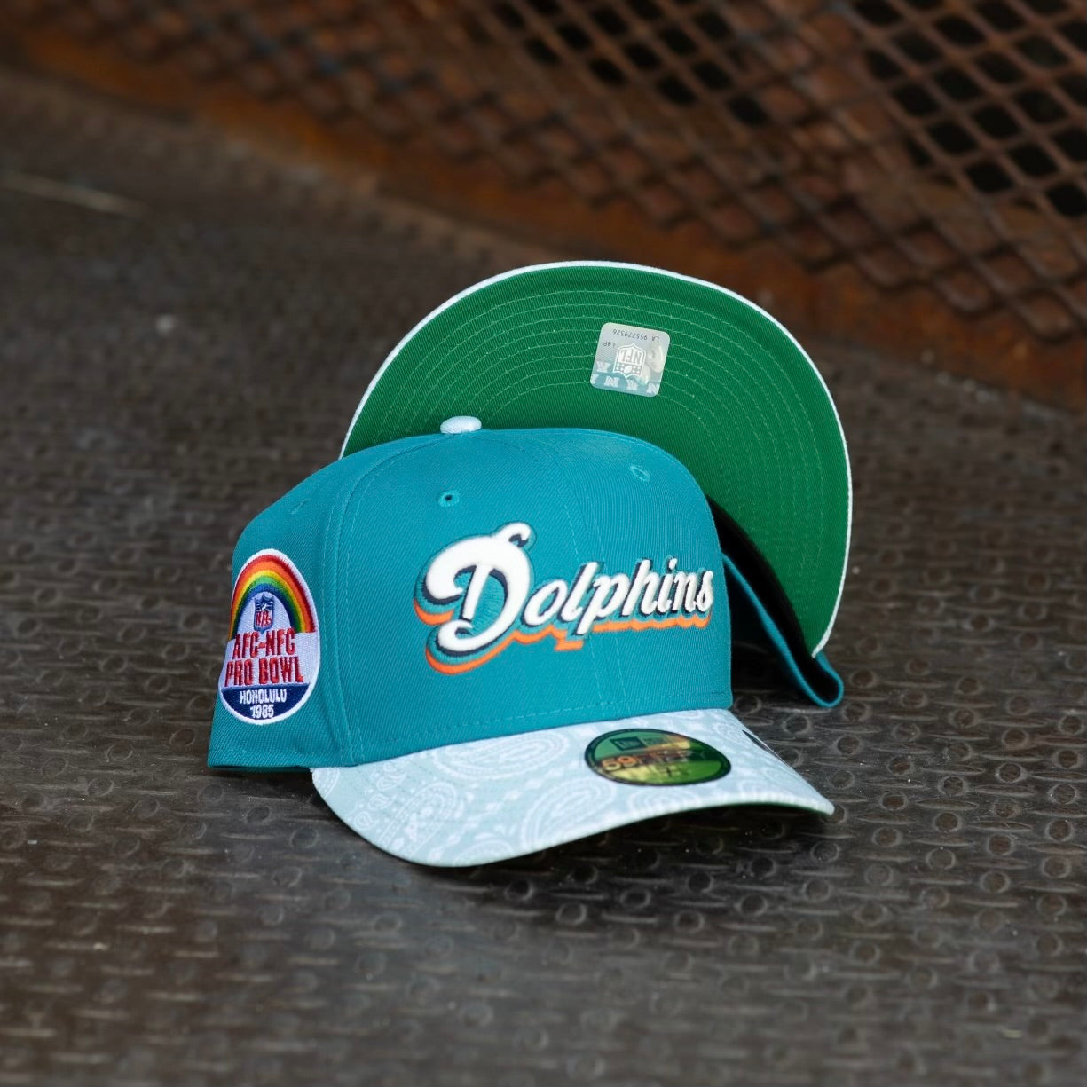 New Era Miami Dolphins 1985 Pro Bowl Green UV (Teal/Paisley)