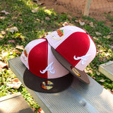 New Era Atlanta Braves 1999 World Series Side Patch Grey UV Fitted (Red/Pink/Walnut) - New Era