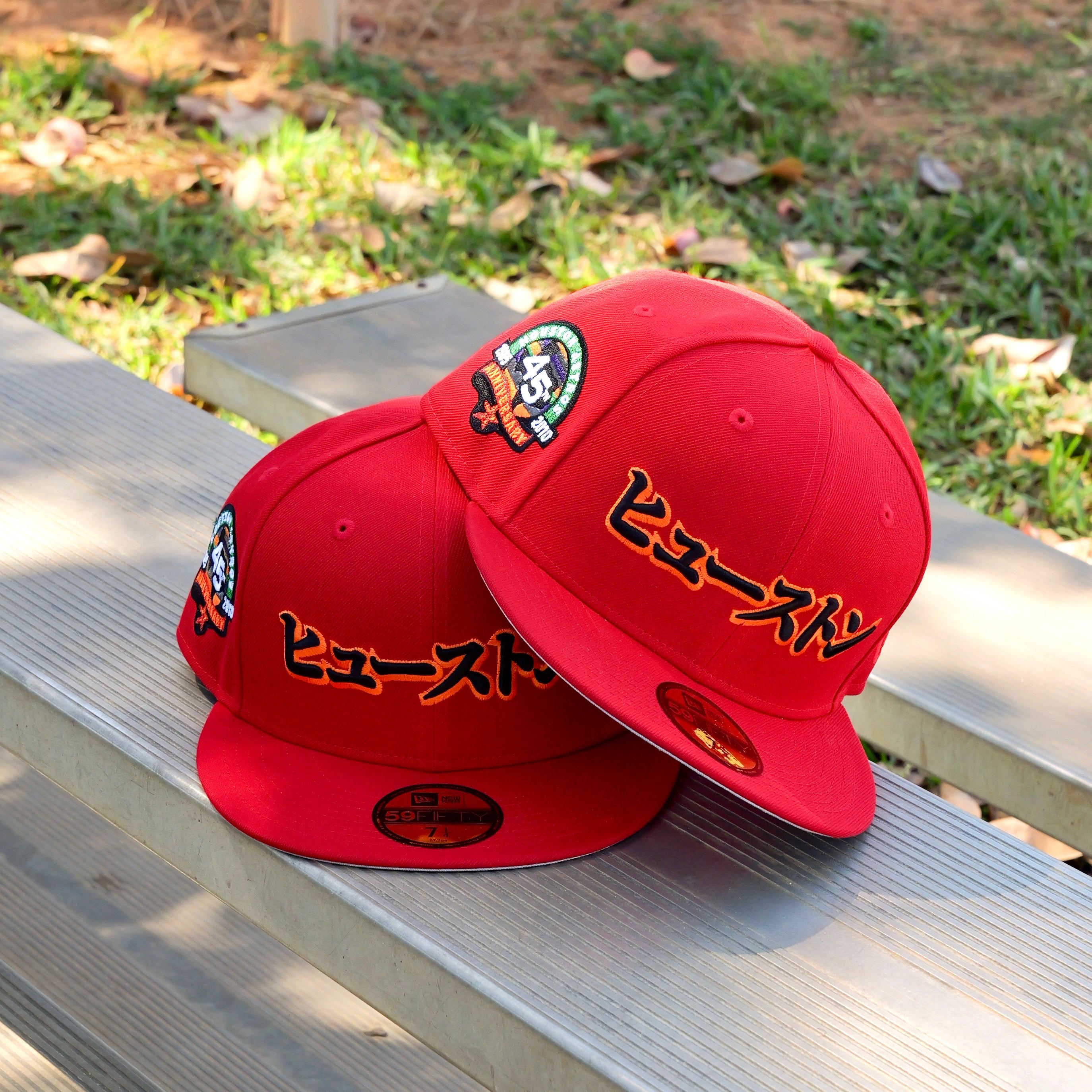 New Era Houston Astros Kanji 45th Anniversary Grey UV 59Fifty Fitted (Red) - New Era
