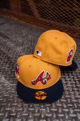 New Era Atlanta Braves 2000 All-Star Game Pink UV 59Fifty Fitted (Tan/Navy)