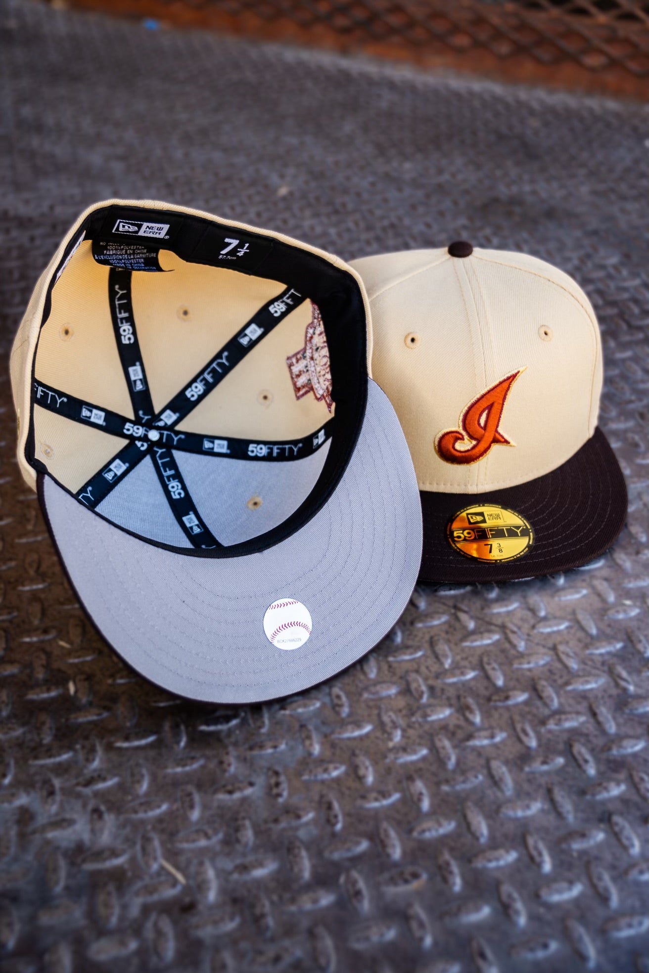 New Era Cleveland Indians Jacobs Field Grey UV (Vegas Gold/Burnt Wood) 59Fifty Fitted