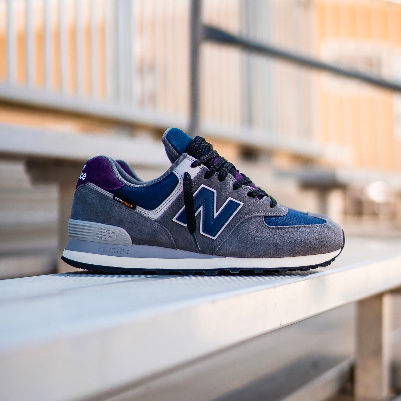 Mens New Balance 574 (Grey/Blue) - U574KGN - New Balance