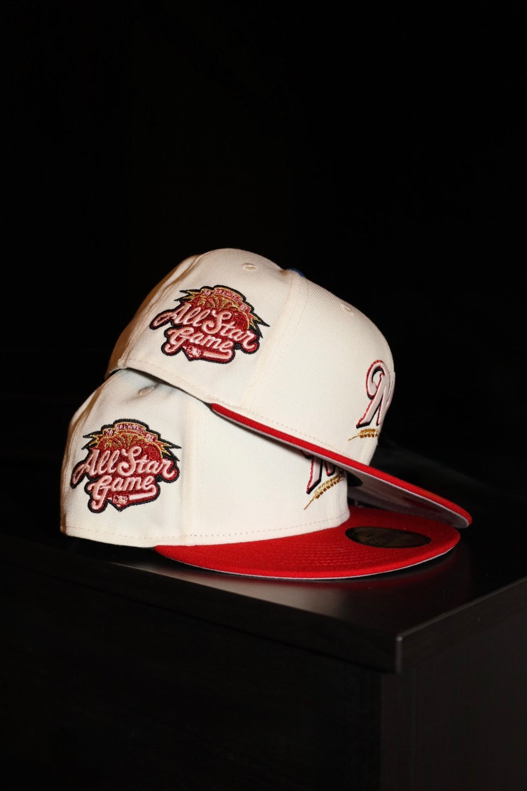 New Era Milwaukee Brewers All Star Game Side Patch Fitted (Chrome/Red) - New Era