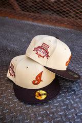 New Era Cleveland Indians Jacobs Field Grey UV (Vegas Gold/Burnt Wood) 59Fifty Fitted