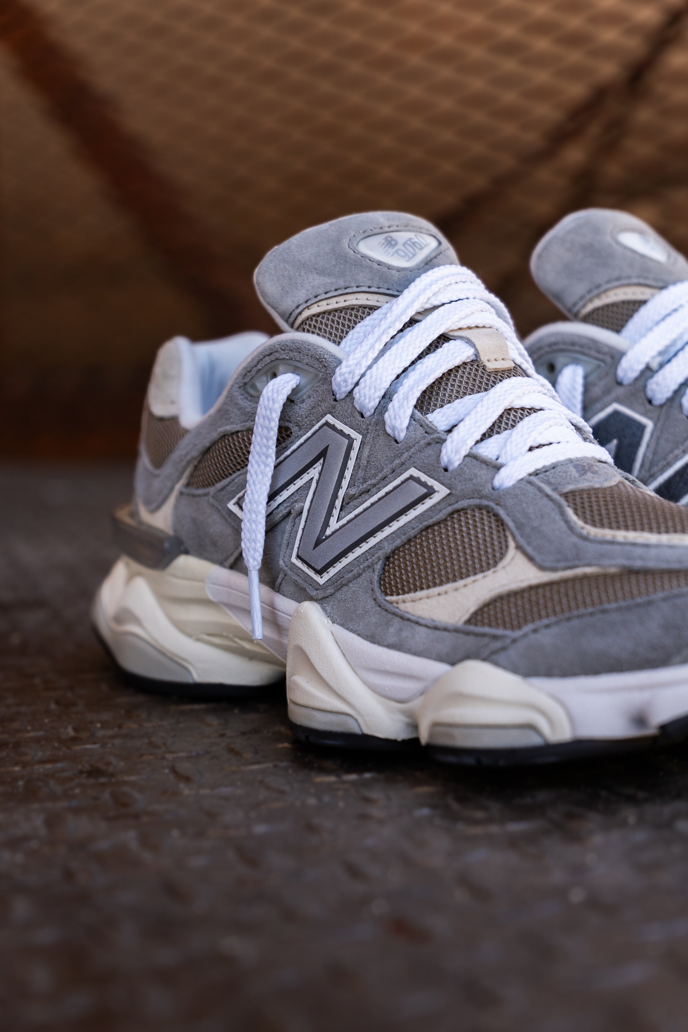 Mens New Balance 9060 (Grey/Brown) - U9060LBA