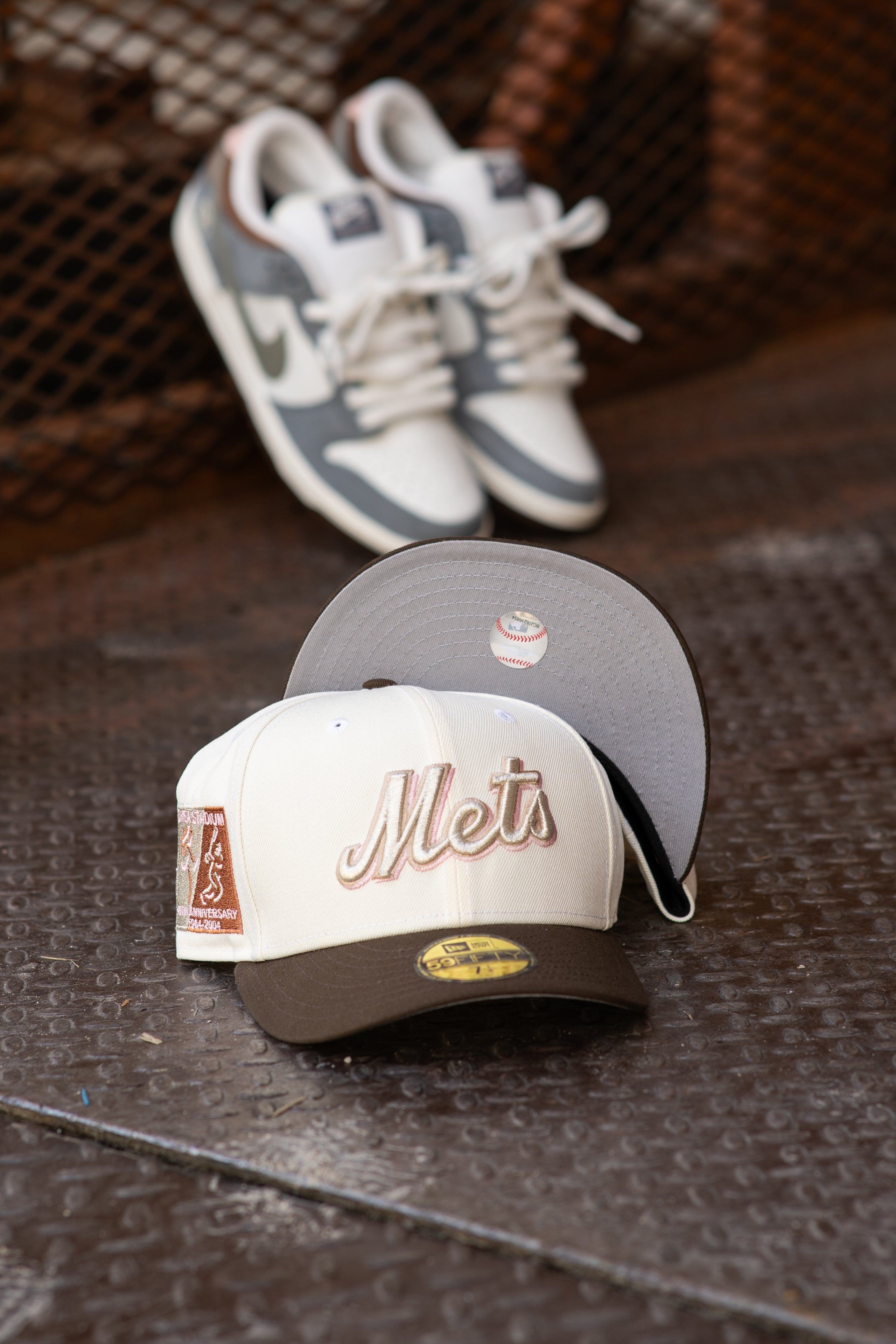 New Era New York Mets Shea Stadium Grey UV (Off White/Mocha) 59Fifty Fitted