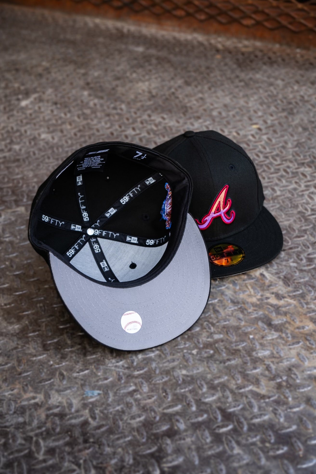 New Era Atlanta Braves 1995 World Series Grey UV (Black) 59Fifty Fitted