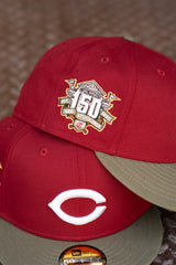 New Era Cincinnati Reds 150th Anniversary Grey UV (Burgundy/Olive) 59Fifty Fitted