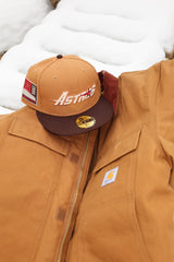 New Era Houston Astros Side Side Patch 59Fifty Fitted (Light Bronze/Burnt Wood) - New Era