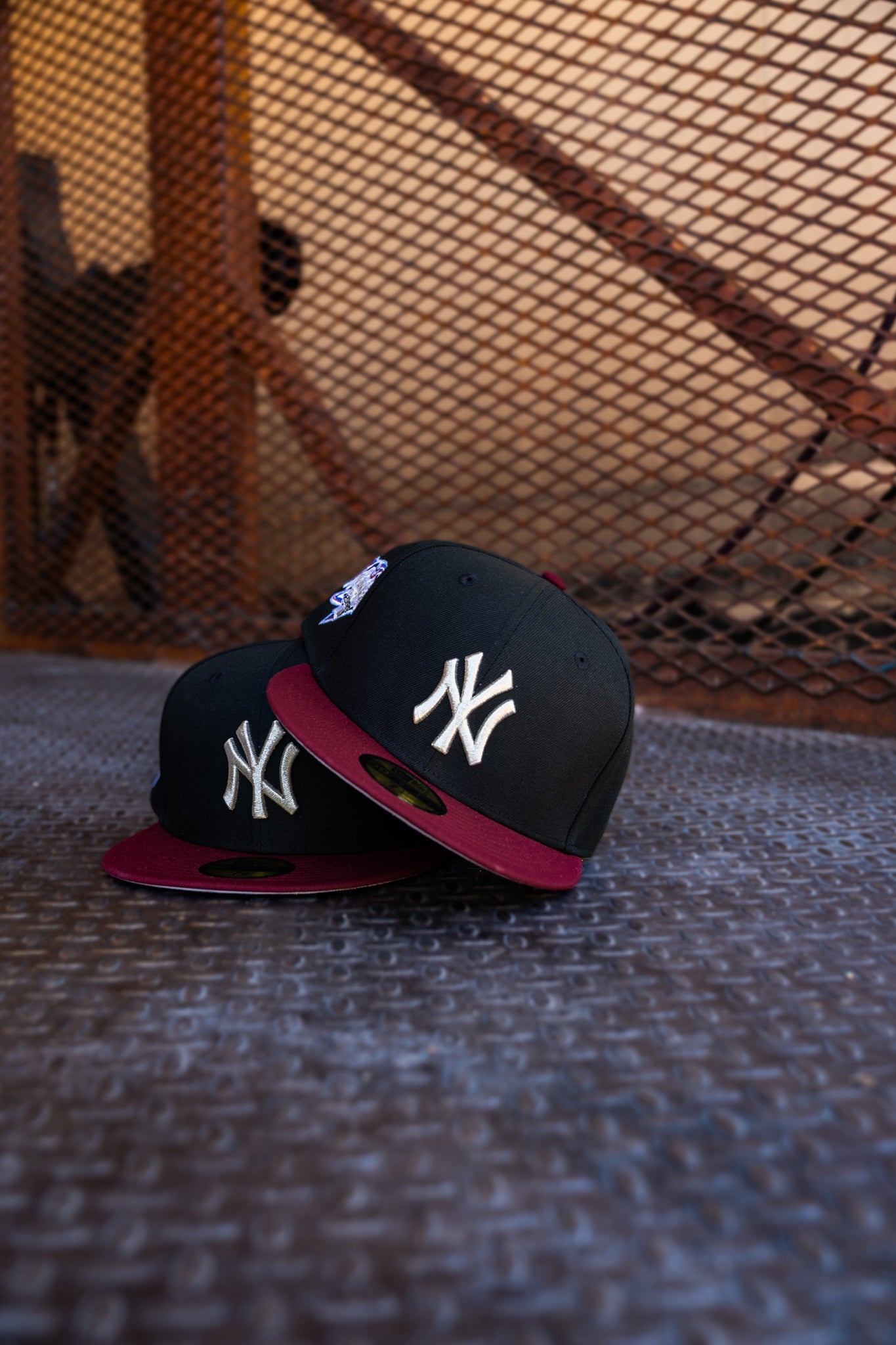 New Era New York Yankees 2000 World Series Grey UV (Black/Maroon) 59Fifty Fitted